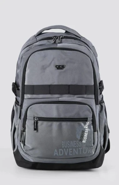 Ççs 51523 Laptop Bölmeli Gri Sırt Çantası
