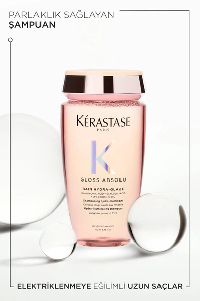 Kérastase Gloss Absolu Bain Hydra-Glaze Elektriklenmeye Eğilimli Saçlar için Parlaklık Veren Şampuan 250 ML - 3