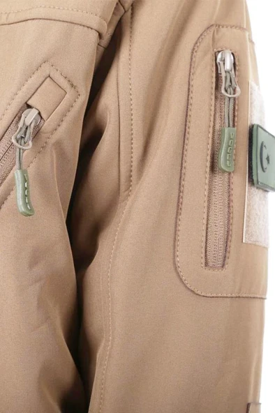 Çapraz Cepli Askeri Tactical Softshell Polar Mont - 3