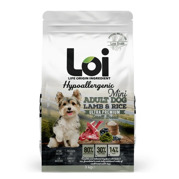 Loi Yetişkin Mini Irk Kuzu Etli Köpek Maması 3 Kg