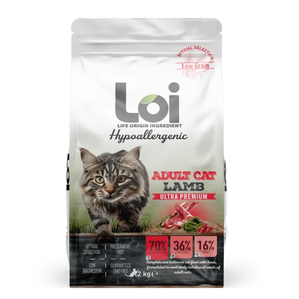 Loi Yetişkin Kuzulu Kedi Maması 2 Kg