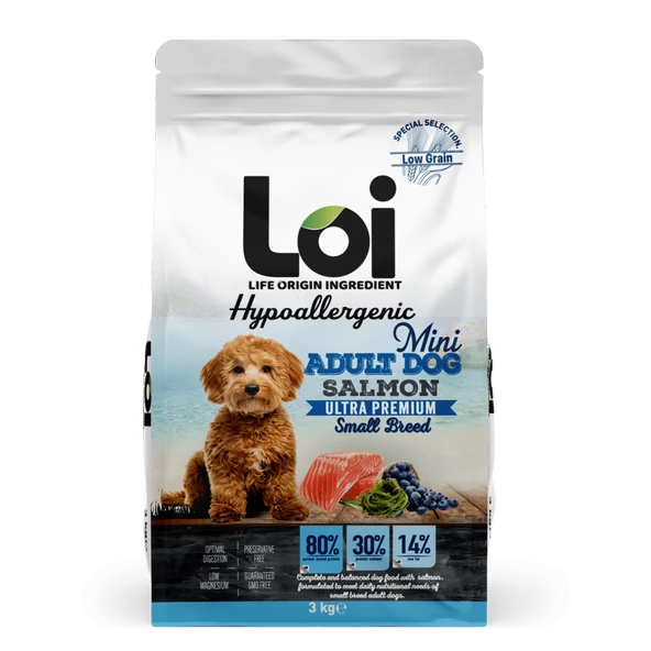Loi Mini Irk Somonlu Köpek Maması 3 Kg