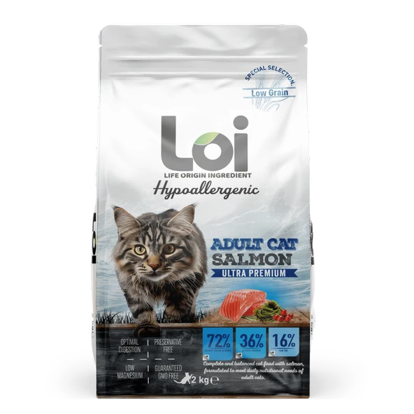 Loi Yetişkin Somonlu Kedi Maması 2 Kg