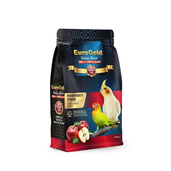 EuroGold Deluxe Paraket Yemi Elmalı 1000 Gr 5'li