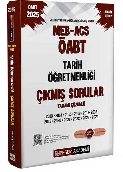 Pegem 2025 MEB-AGS-ÖABT Tarih Öğretmenliği Çıkmış Sorular Pegem Yayınları