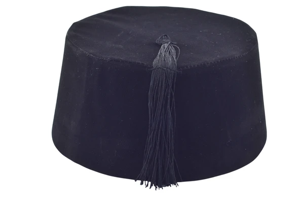 Osmanlı Siyah Erkek Püsküllü Damat Kına Fesi 9,5cm Kısa - 2