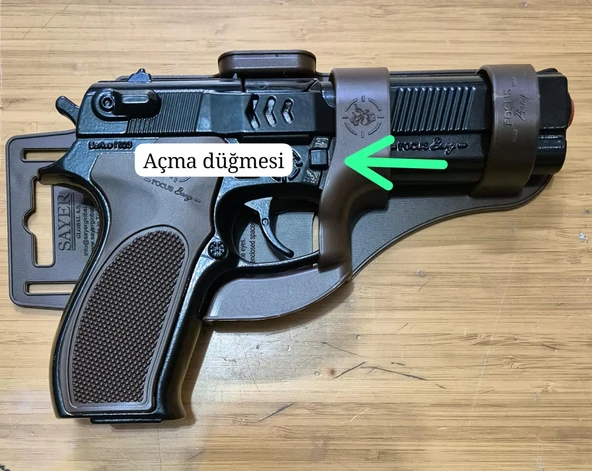 Oyuncak Baretta Silah Kapsül Patlatan Polis Tabanca Ful Demir Ağır Metal 22 cm - 4