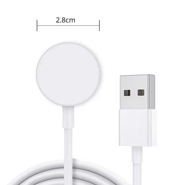 Watch Serisi Uyumlu Akıllı Saat Kablosuz Şarj 1 Metre Apple 1 2 3 4 5 6 7 8 9 10 Se Ultra Mıknatıslı Usb Kablosu Manyetik Pil Şarj - 8