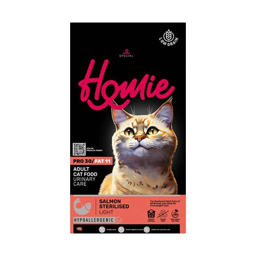 Homie Somonlu Düşük Tahıllı Kısırlaştırılmış Kedi Maması 12 Kg