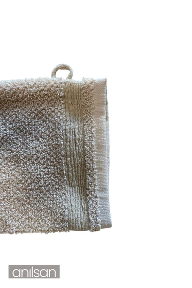 2'li Havlu Banyo Kesesi Bej %100 Pamuk 15x25 Hamam Kesesi - 2