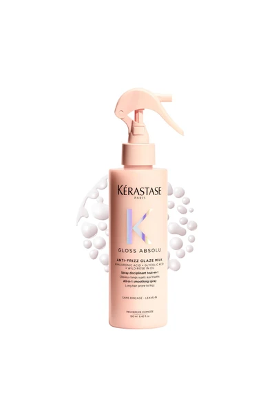 Kerastase Gloss Absolu Glaze Milk Elektriklenmeye Eğilimli Saçlar için Çok Amaçlı Bakım Sütü Spreyi 190 ml - Resim 9