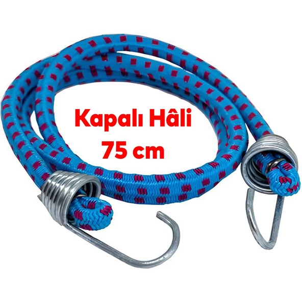 Kancalı Elastik Motorsiklet Oto Araç Araba Bagaj Lastiği Bisiklet Sabitleme Lastik Ahtapot 75 cm - 4