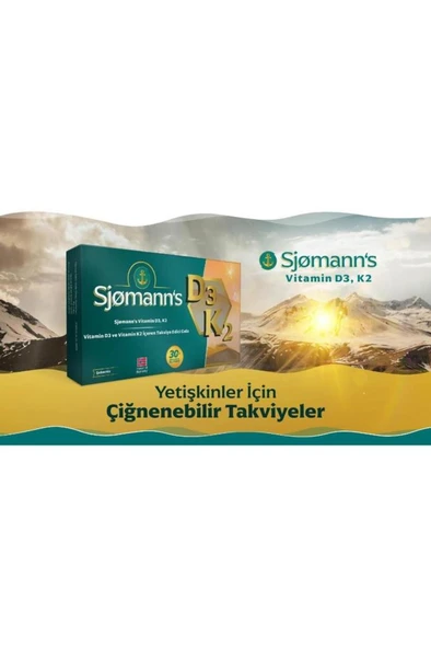 Sjomann's Vitamin D3K2 30 Çiğneme Tableti - 2