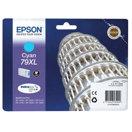 Epson (79XL-T7902) C13T79024010 Mavi Orjinal Kartuş Yüksek Kapasiteli ürün görseli