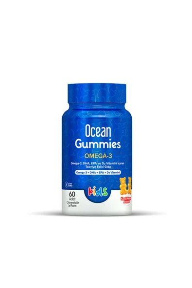 Ocean Gummies Omega 3 Kids 60 Çiğnenebilir Jel Form 8697595874042