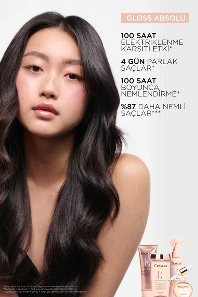 Kerastase Gloss Absolu Glaze Milk Elektriklenmeye Eğilimli Saçlar için Çok Amaçlı Bakım Sütü Spreyi 190 ml - Resim 6