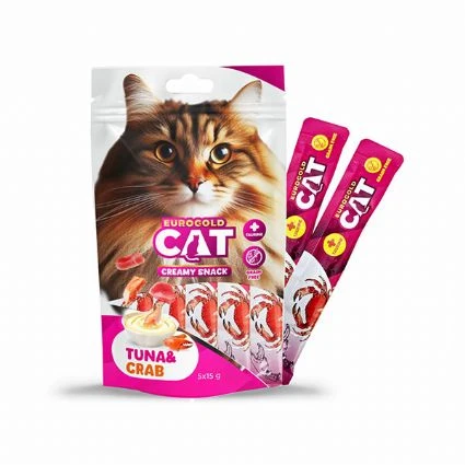 EuroGold Cat Sıvı Kedi Ödülü Ton - Yengeç 5x15Gr 12li ürün görseli 1