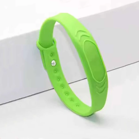 125Khz Rfid Manyetik Bileklik Yeşil  Su Geçirmez Silikon Proximity Göstergeç 125 Khz Kapı Geçiş Personel Takip Depo Havuz EM4100 - Resim 7