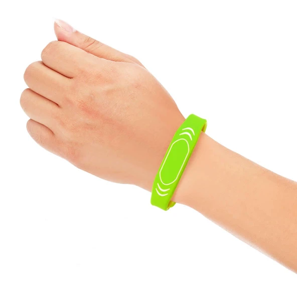 125Khz Rfid Manyetik Bileklik Yeşil  Su Geçirmez Silikon Proximity Göstergeç 125 Khz Kapı Geçiş Personel Takip Depo Havuz EM4100 - Resim 2