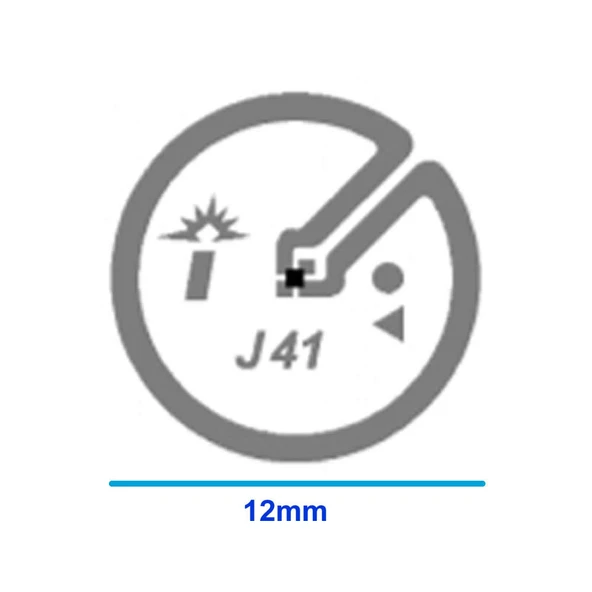 Uhf J41 Etiket Kart 860-960Mhz 12mm Yuvarlak Yapışkanlı Pasif Rfid Film Tag Ürün Araba Kitap Kıyafet Depo Kimlik Epc Gen2 ISO18000-6C - 3