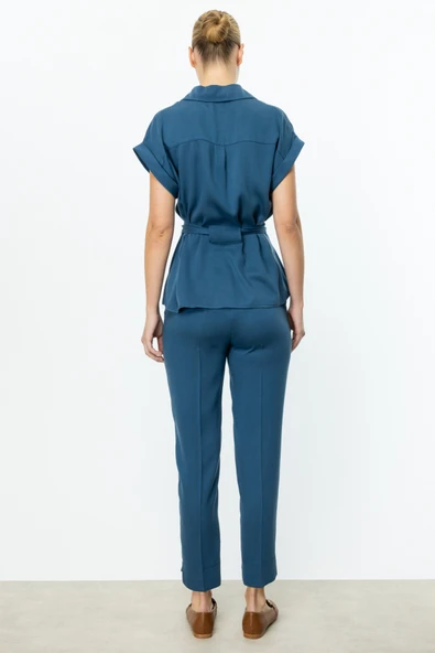 Ekol Normal Bel Dar Paça Kadın Pantolon 25YEKL03324 - 4