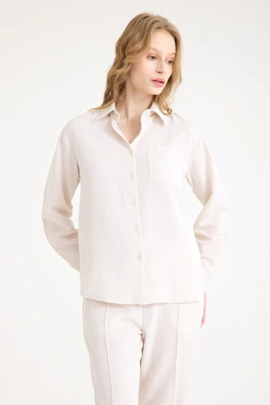 Keten Günlük İkili Takım Elbise Pantolon Gömlek - Resim 2