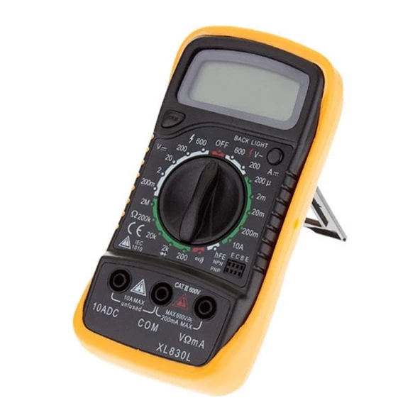 XL830L Dijital Multimetre  Ölçü Aleti Avometre Voltmetre Ampermetre Voltaj Akım Direnç Transistör Diyot Test Cep Tipi Mini - 6