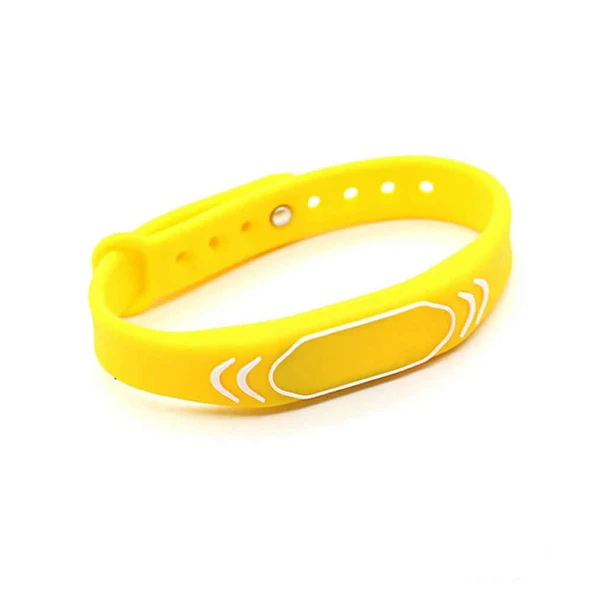 125Khz Rfid Manyetik Bileklik Sarı  Su Geçirmez Silikon Proximity Göstergeç 125 Khz Kapı Geçiş Personel Takip Depo Havuz EM4100 - 5