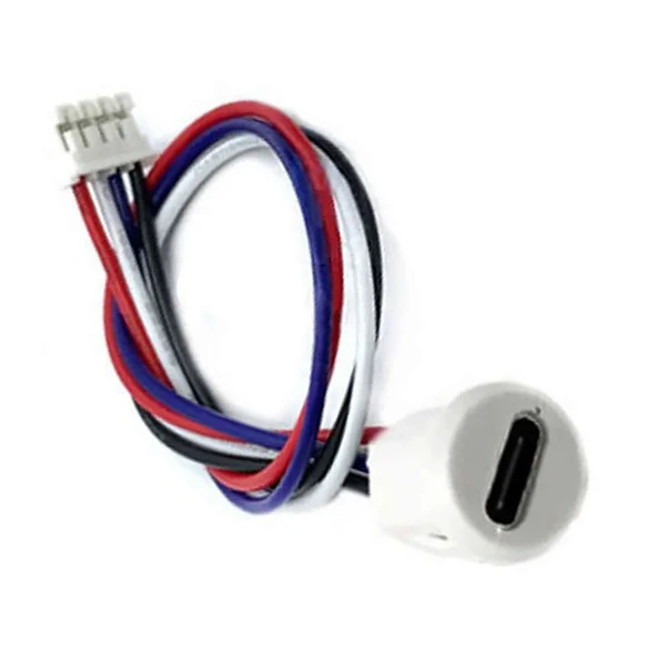 Type C Panel Montaj Dişi Soket 4 Pin 15cm Kablolu Beyaz  Uzatma USB 3.1 Konnektör Araba Kamera Oyuncak Telefon Şarj Mp3 Tablet - Resim 4