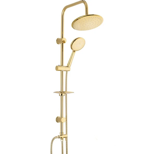 Sardıcı Temple Serisi Gold Yuvarlak Duş Robotu Sistemi - 2