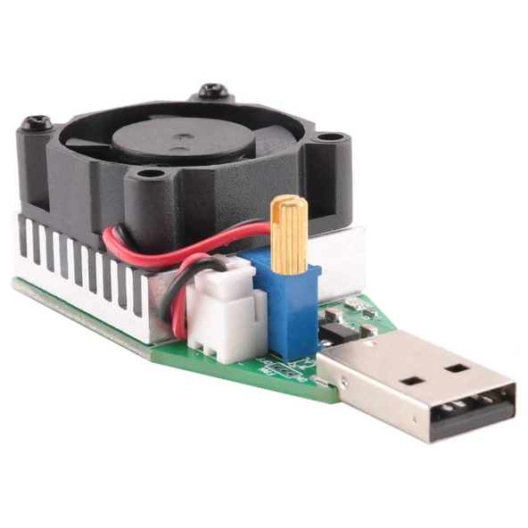 Usb 15W 3.7V 13V 0.15A/3.0A Elektronik Yük / Deşarj Kartı Fan Soğutuculu  Pil Akü Powerbank Kapasite Deşarj Test Cihazı Ayarlanabilir Kör Yük Direnç - Resim 6