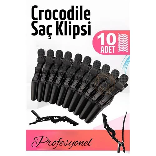 Crocodile Saç Pensi Saç Klipsi 10 Adet