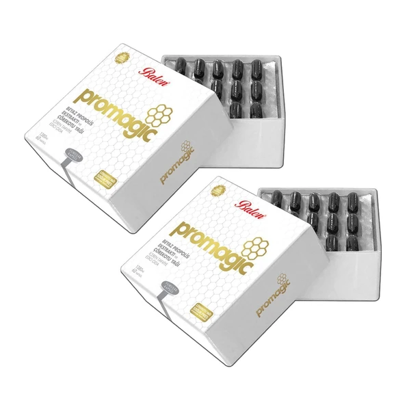 Balen Promagic Beyaz Propolis Ekstraktı ve Çörekotu Yağı 60 Kapsül 2'li ürün görseli 1
