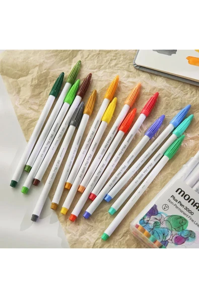 Monami Plus Pen 3000 Fine Liner Çizim Kalem Seti 48 Renk - 2