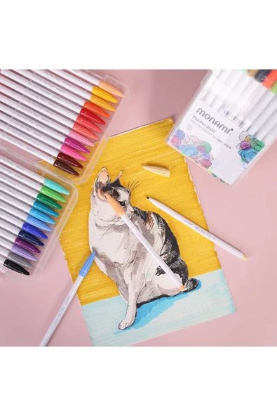 Monami Plus Pen 3000 Fine Liner Çizim Kalem Seti 48 Renk - 3