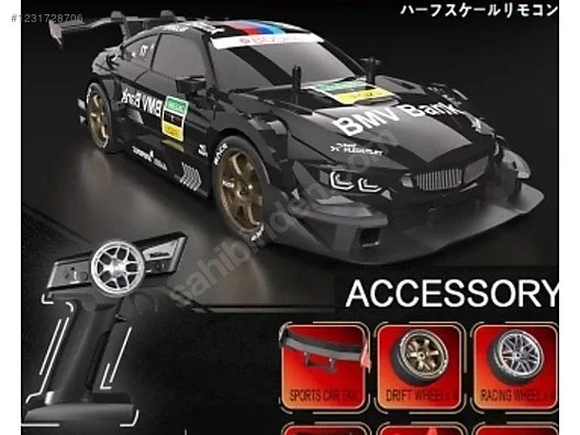 1:16 Hızlı Drift Şarjlı BMW M4 GT3 Spor Araba 4x4 RC Uzaktan kumandalı Yarış Aracı 40 Km/s Hızında Hediyelik Oyuncak