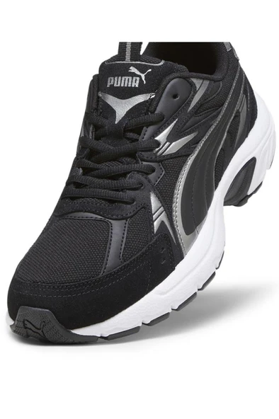 Puma Milenio Tech Suede 393489 01 Kadın Yürüyüş ve Koşu Ayakkabısı Siyah Gümüş 36-40 - 3