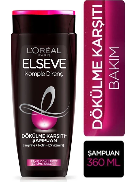 Loreal Paris Elseve Komple Direnç Dökülme Karşıtı Şampuan 360 Ml