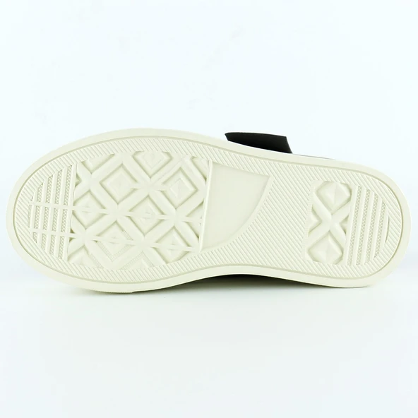 Erkan Saçmacı Siyah Saten Yüksek Taban Spor Taşlı Bağcıklı Platform Sneaker - 5