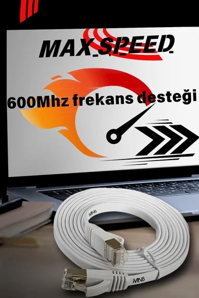 MN6 M112GM Flat Cat7 Kablo/15 METRE/10GBPS-600MHZ-RoHs Sertifikalı/Cat7 Ethernet Kablosu - 2