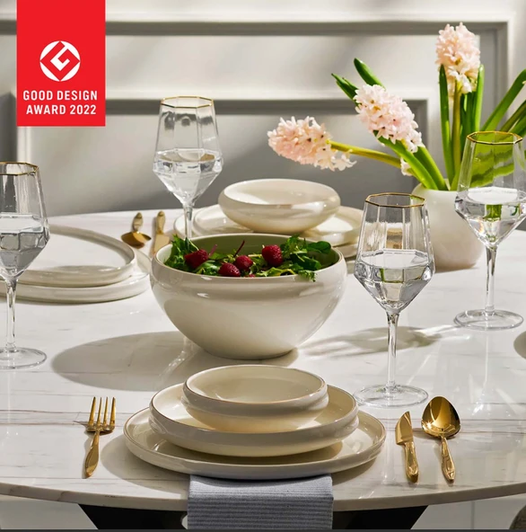 Karaca Red Carpet Collection Streamline Sunset Porselen 59 Parça 12 Kişilik Yemek Takımı Gold - 3