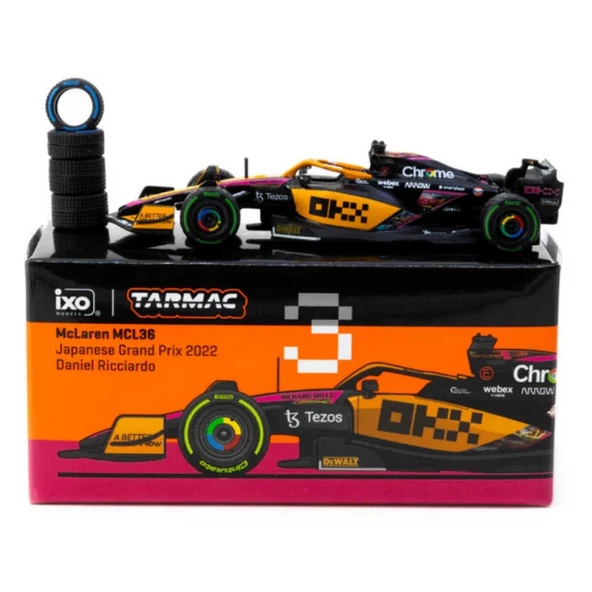Nessiworld Tarmac Works 1/64 McLaren MCL36 Japanese Grand Prix 2022 Daniel Ricciardo #3 - GLOBAL64 - 3