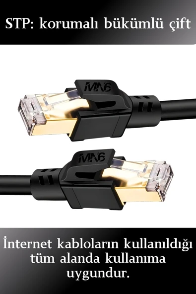 MN6 M110XF Cat8 Kablo/10 METRE/40GBPS-2000MHZ-26 Awg-S/ftp-Cat8 Ethernet Kablosu - 5