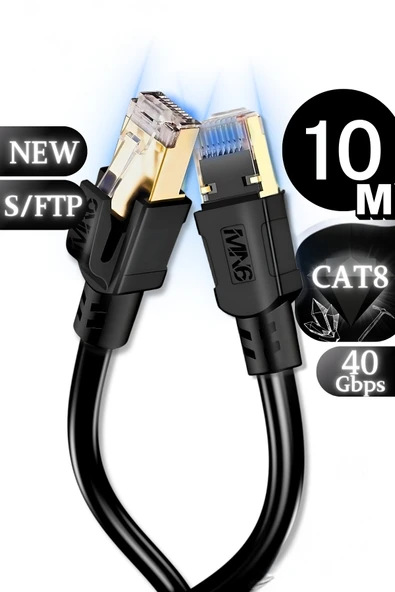 MN6 M110XF Cat8 Kablo/10 METRE/40GBPS-2000MHZ-26 Awg-S/ftp-Cat8 Ethernet Kablosu