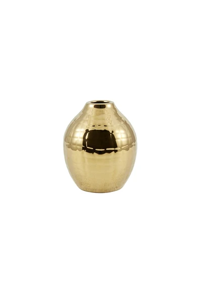 Karaca Home Lesley Dekoratif Oval Vazo Gold 