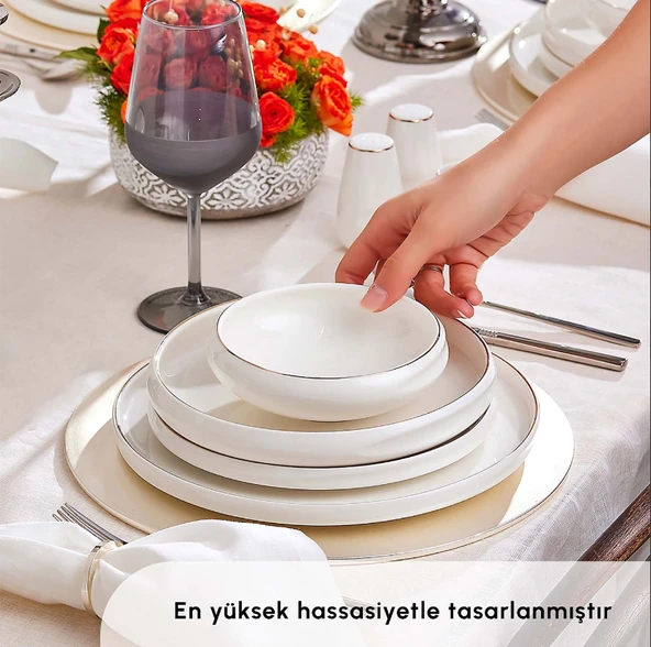 Karaca Red Carpet Collection Streamline Sunset Porselen 59 Parça 12 Kişilik Yemek Takımı Gold - 5