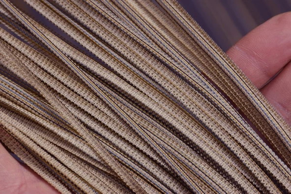 DÜZ İP PERDE 100 Cm En 280 Cm Boy VİZON ÇİFT RENK HAZIR İP PERDE - Resim 2