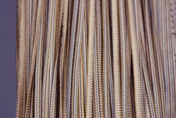 DÜZ İP PERDE 100 Cm En 280 Cm Boy VİZON ÇİFT RENK HAZIR İP PERDE - Resim 4