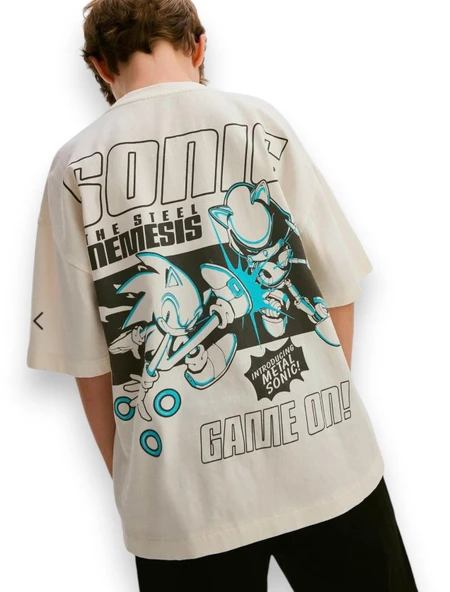 Sonic Erkek Çocuk Tişört - Resim 3