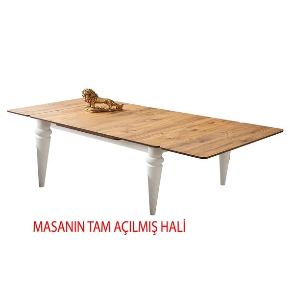 Yanlardan Açılır Yakamoz 90x60 cm Sidon Masa 4 Adet Ay Sandalye - 8